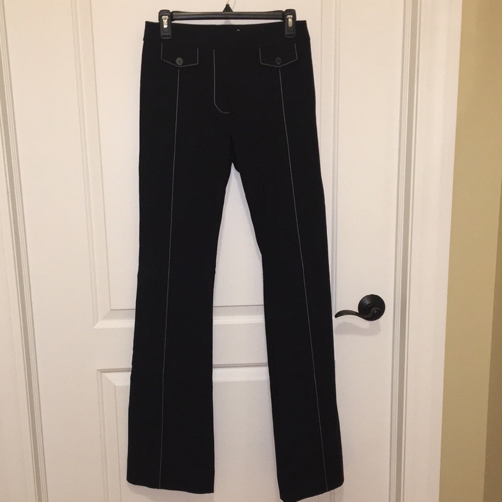 Derek Lam 10 Crosby black with white stitching pants | 4 NWT